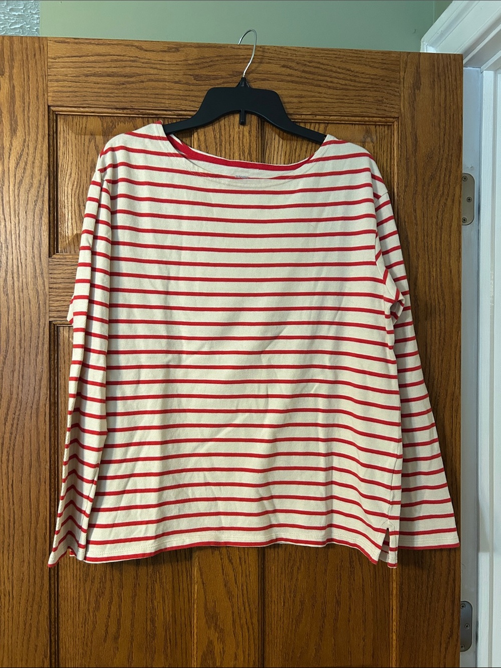 Old Navy Cream and Red Striped Top